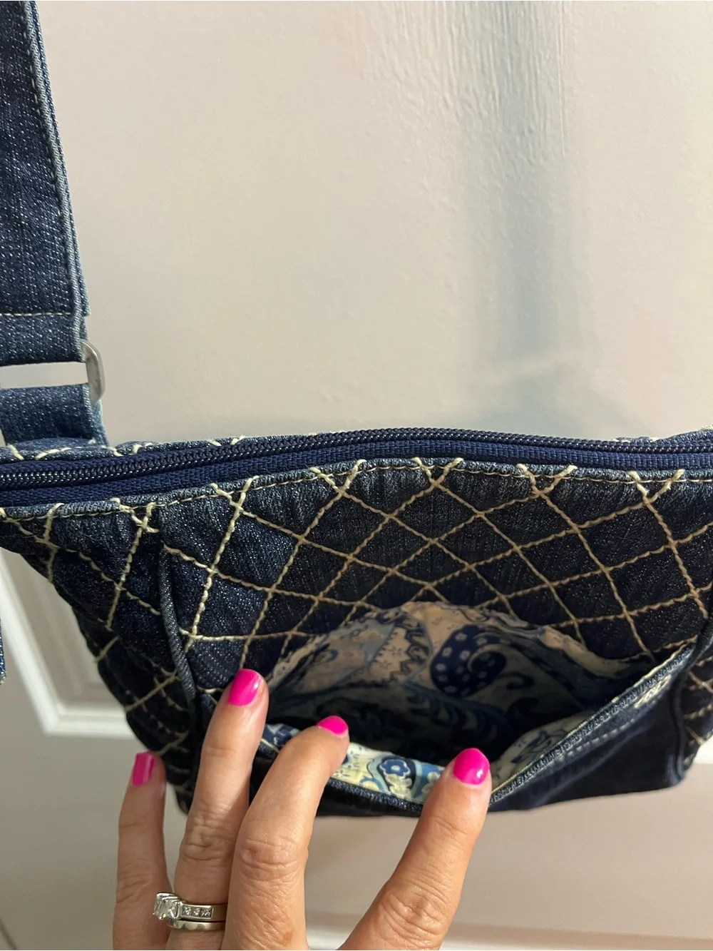 Vera Bradley Quilted Denim Crossbody